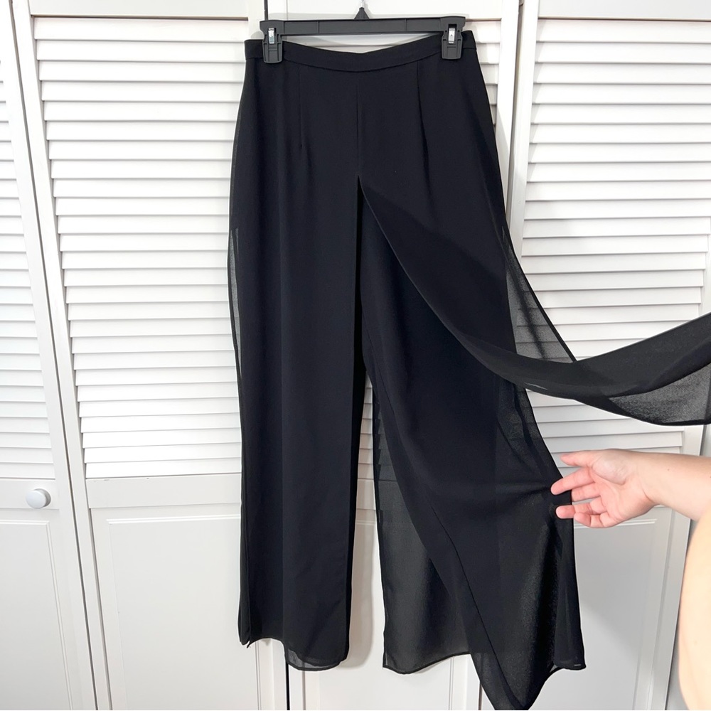 SOLD💗 Black Vintage J. R. Nites by Caliendo Super High Waist Layered Dress Pant